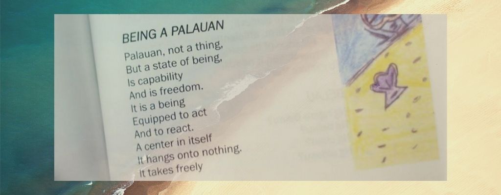 Extract from 'Being a Palauan' against sea backdrop